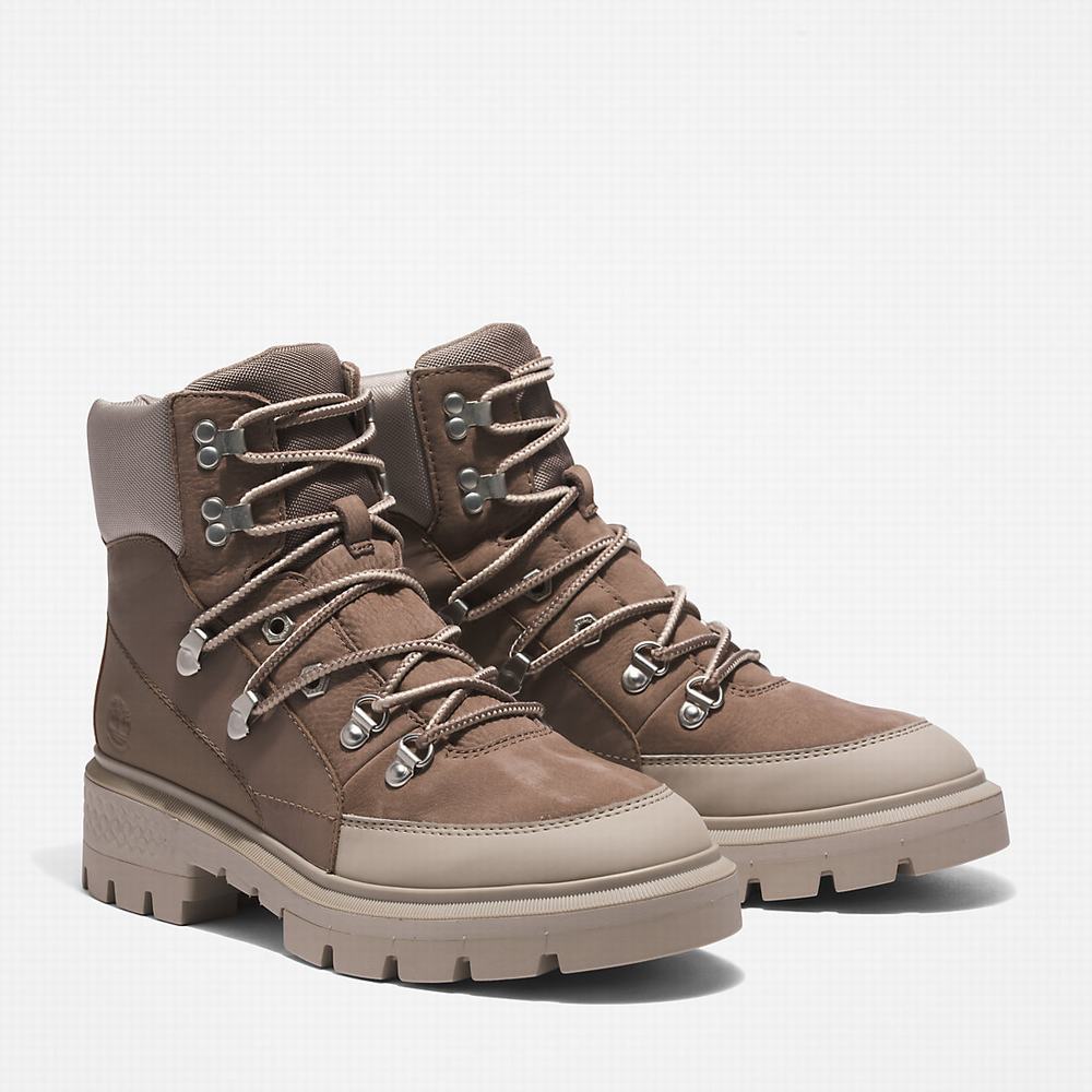Dámské Trekové Boty Timberland Cortina Valley Waterproof Béžový | TI94672-867