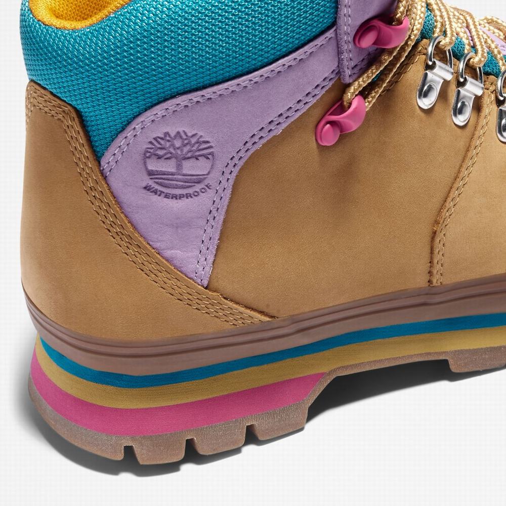 Dámské Trekové Boty Timberland Euro Hiker Mixed-Media Waterproof Hnědé | TI80912-164