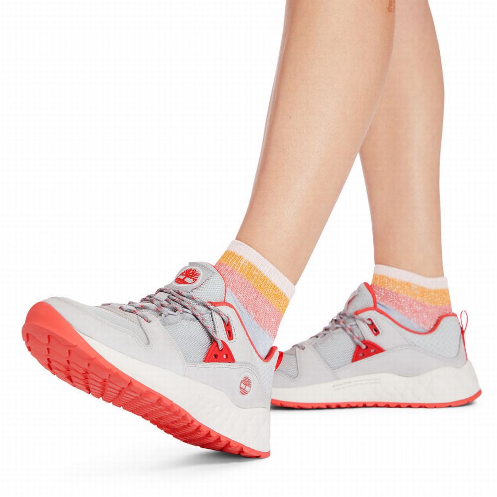 Dámské Trekové Boty Timberland Solar Wave Hiker Světle Šedé | TI50682-531