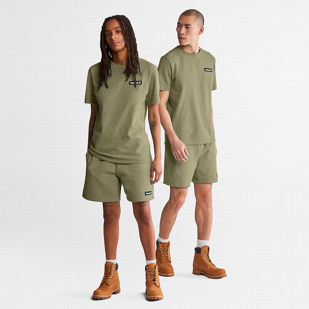 Dámské Tričko Timberland All Gender Heavyweight Badge T-Shirt Tmavě Zelene | TI74906-963