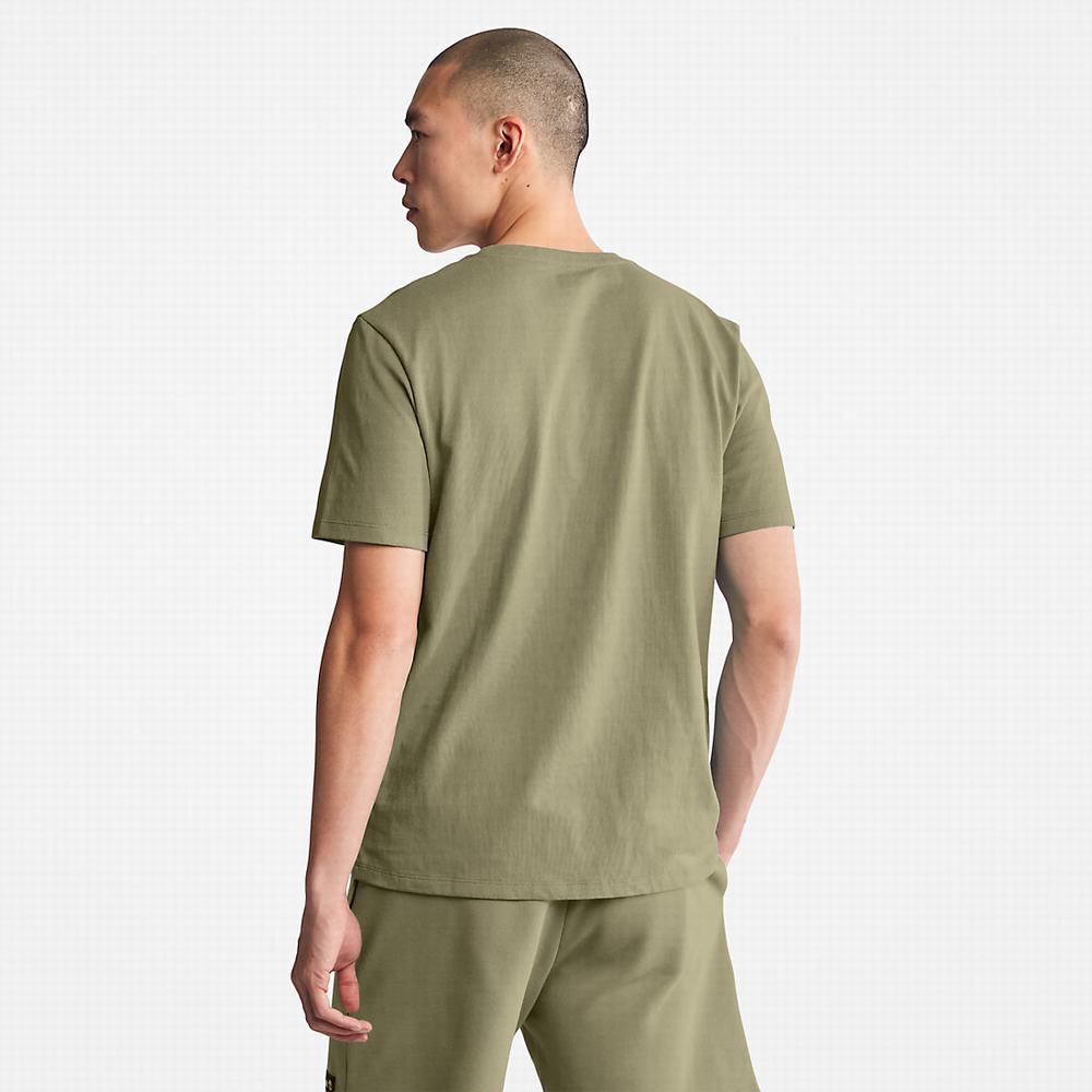 Dámské Tričko Timberland All Gender Heavyweight Badge T-Shirt Tmavě Zelene | TI74906-963