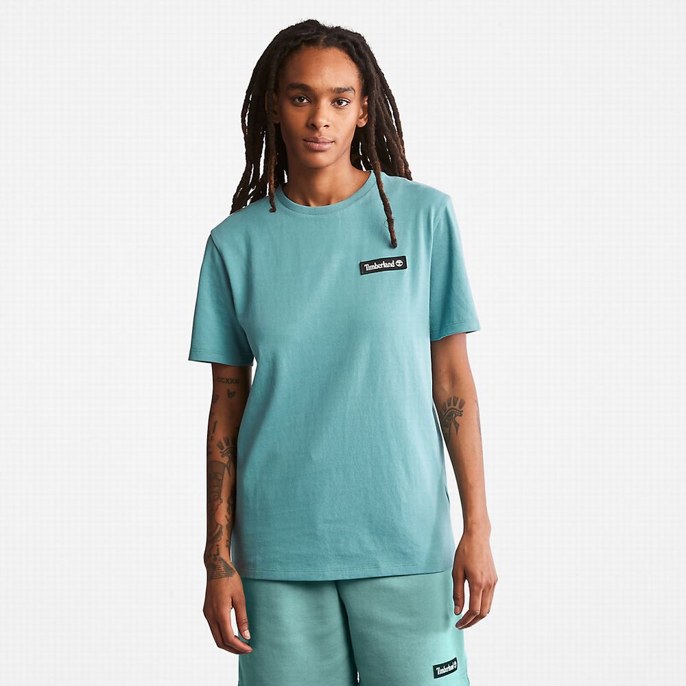 Dámské Tričko Timberland All Gender Heavyweight Badge T-Shirt Zelene | TI85420-183