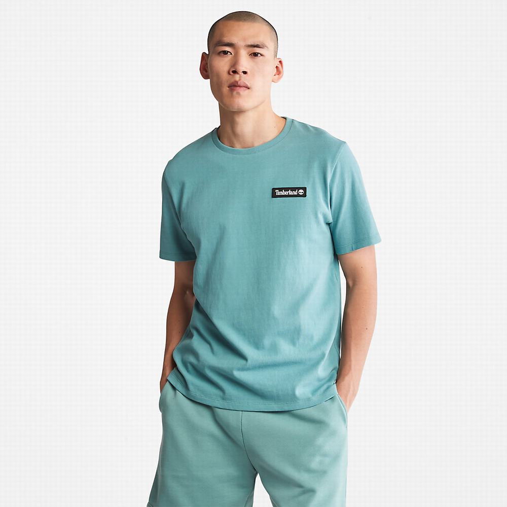 Dámské Tričko Timberland All Gender Heavyweight Badge T-Shirt Zelene | TI85420-183
