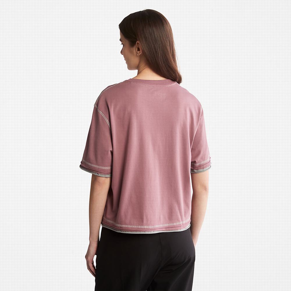 Dámské Tričko Timberland Anti-Odour Supima® Bavlněné T-Shirt Fialové | TI01748-354