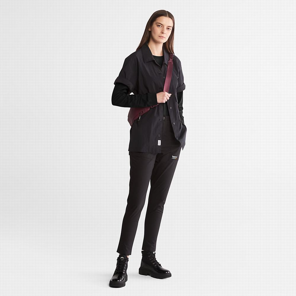 Dámské Tričko Timberland Anti-Odour Supima® Bavlněné Long-sleeved T-Shirt Černé | TI96304-256