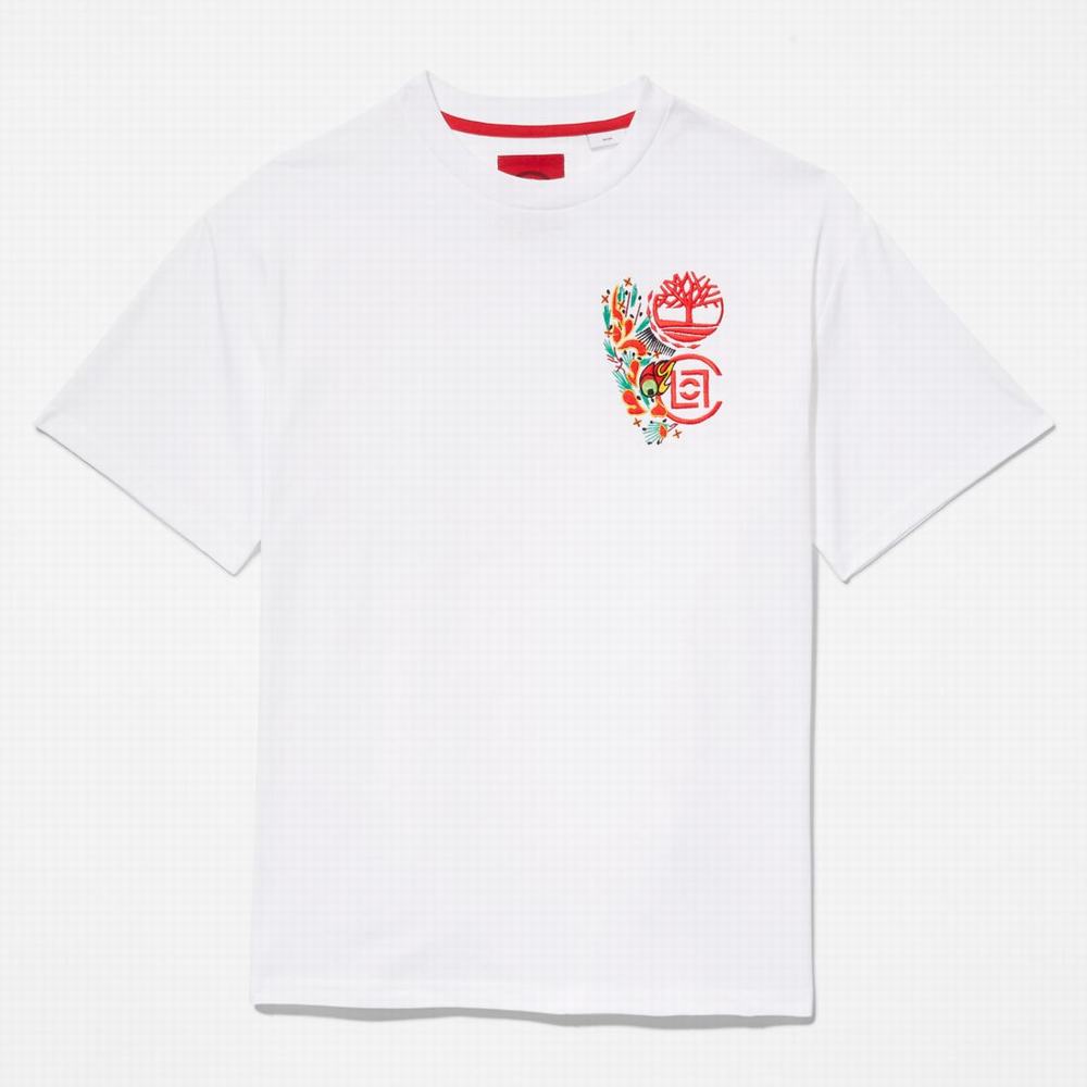 Dámské Tričko Timberland CLOT x Timberland Krátké-Sleeve T-Shirt Bílé | TI31950-214