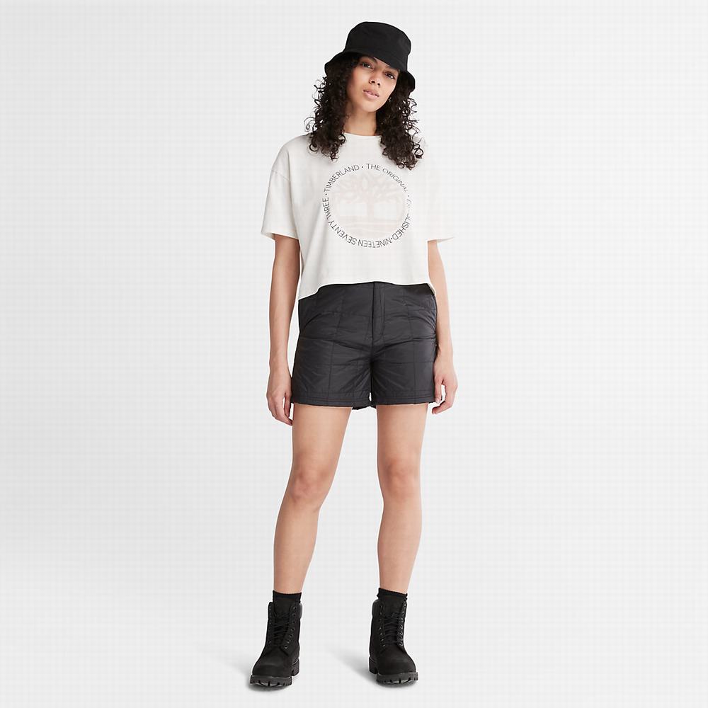 Dámské Tričko Timberland Cropped Logo T-Shirt Bílé | TI26415-586