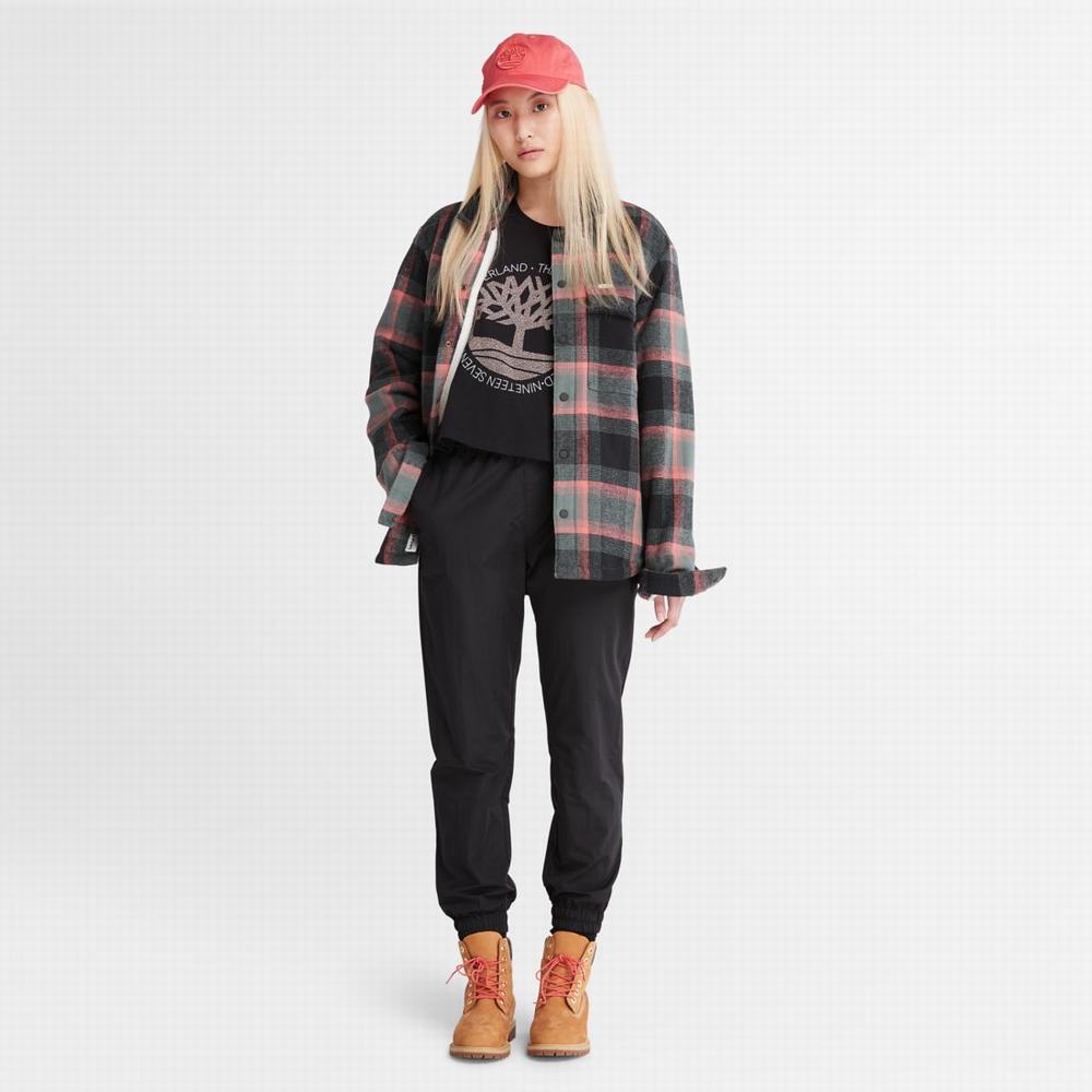 Dámské Tričko Timberland Cropped Logo T-Shirt Černé | TI80652-045