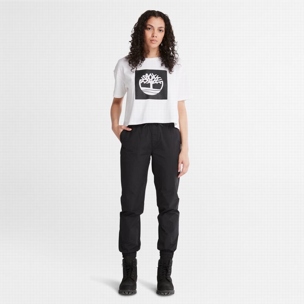 Dámské Tričko Timberland Cropped Logo T-Shirt Bílé | TI90837-697