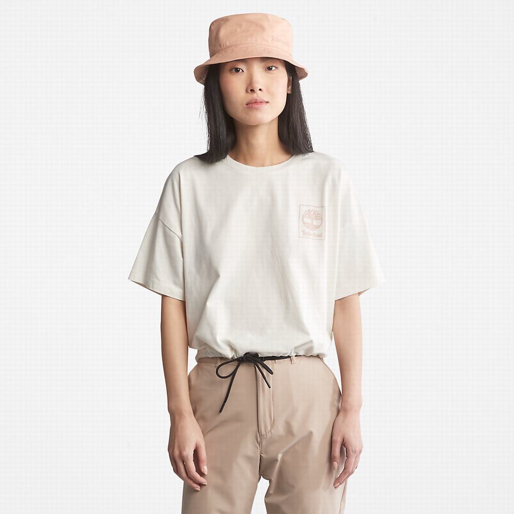 Dámské Tričko Timberland Cropped T-Shirt with Drawstring Hem T-Shirt Bílé | TI76491-903