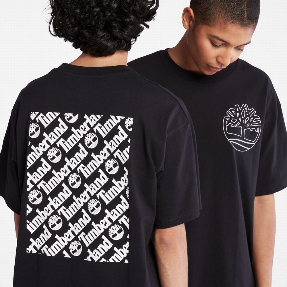 Dámské Tričko Timberland Graphic-Logo T-Shirt Černé | TI53980-392