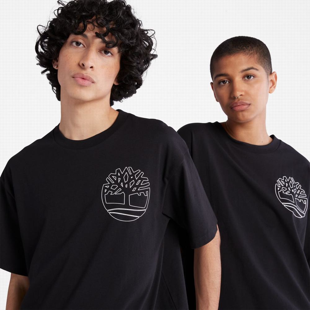 Dámské Tričko Timberland Graphic-Logo T-Shirt Černé | TI53980-392