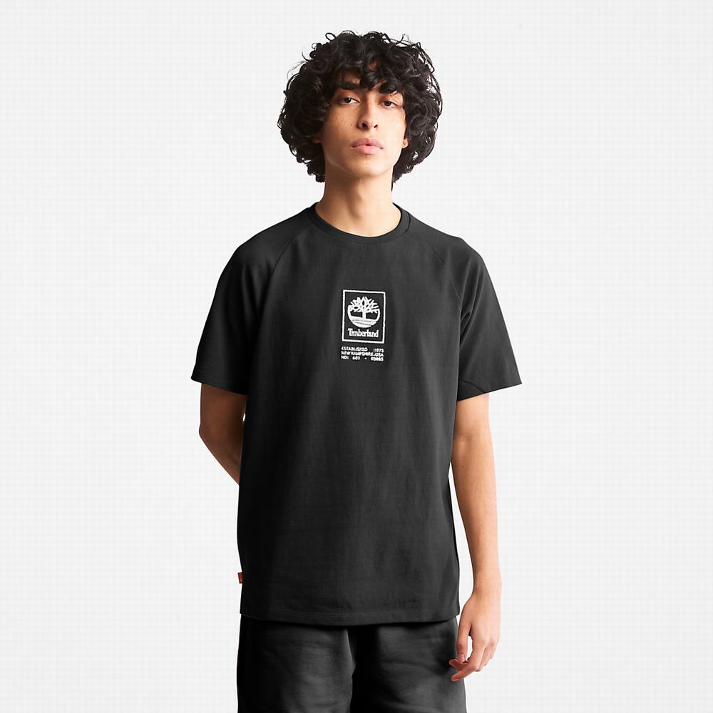 Dámské Tričko Timberland Heavyweight Logo T-Shirt Černé | TI37184-739