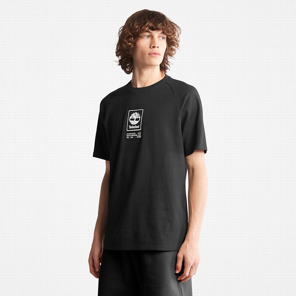 Dámské Tričko Timberland Heavyweight Logo T-Shirt Černé | TI37184-739