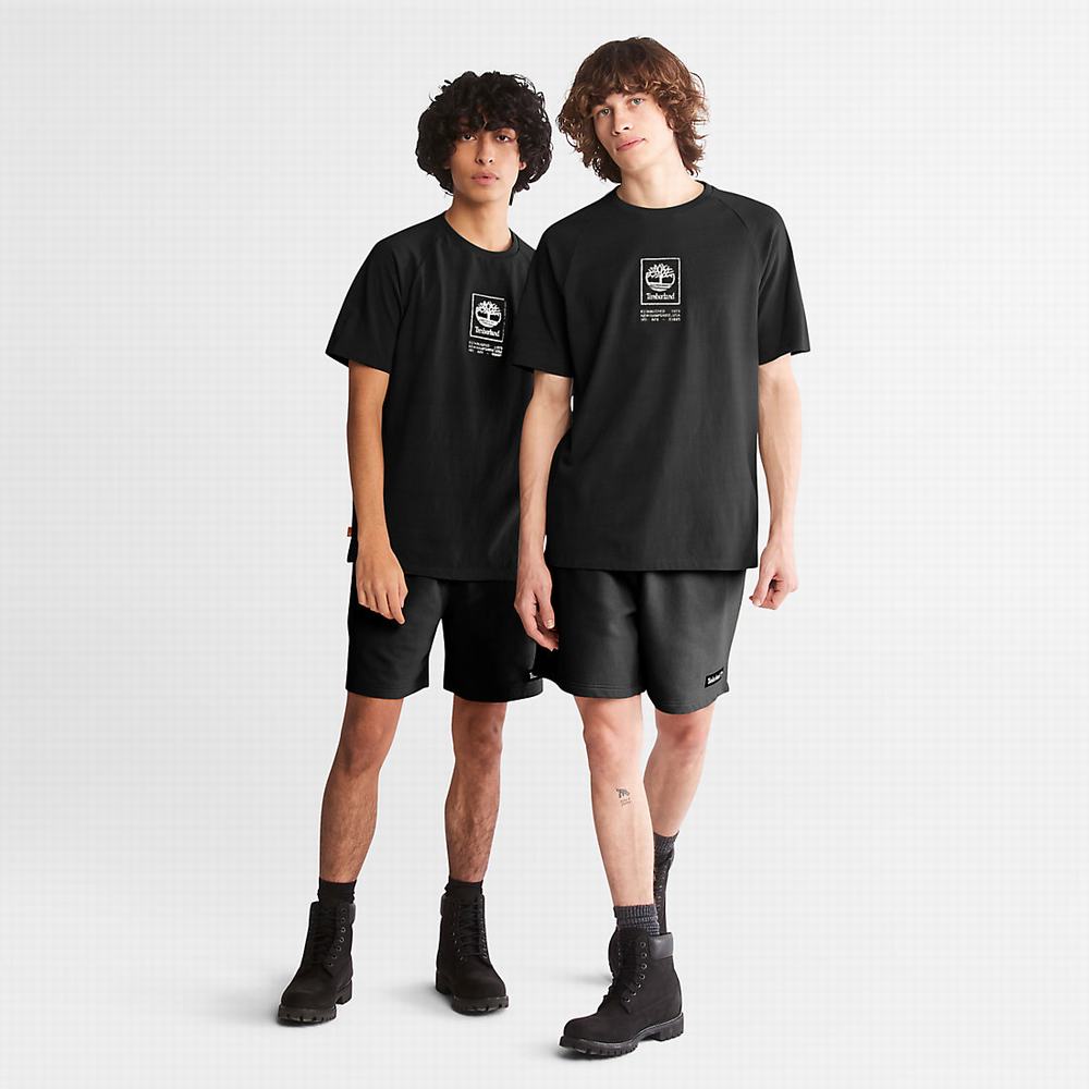 Dámské Tričko Timberland Heavyweight Logo T-Shirt Černé | TI37184-739