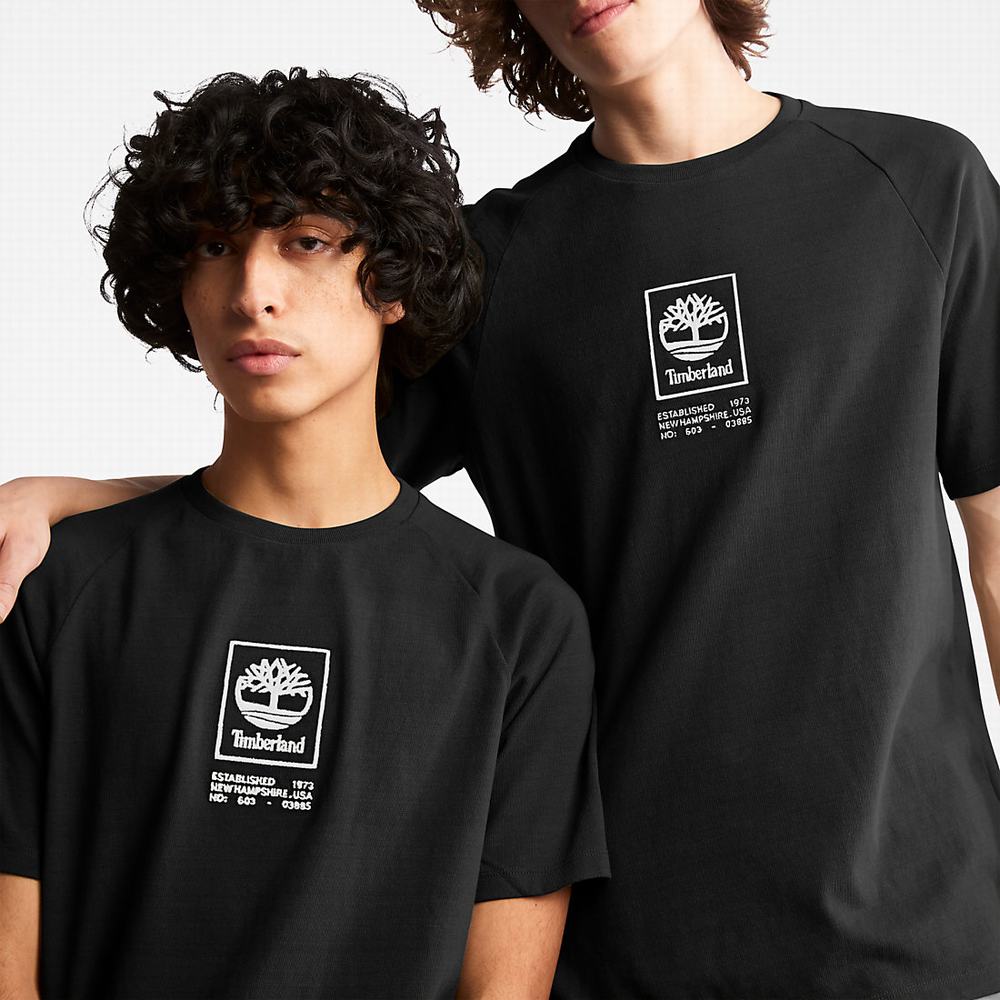 Dámské Tričko Timberland Heavyweight Logo T-Shirt Černé | TI37184-739