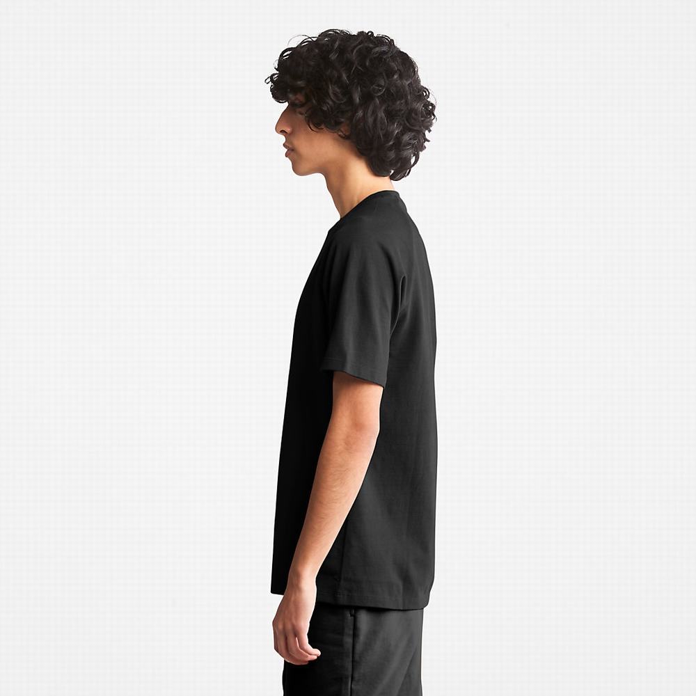 Dámské Tričko Timberland Heavyweight Logo T-Shirt Černé | TI37184-739