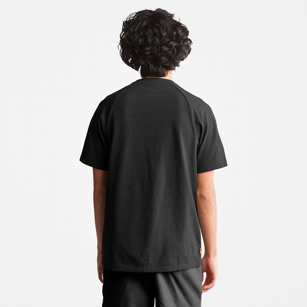 Dámské Tričko Timberland Heavyweight Logo T-Shirt Černé | TI37184-739