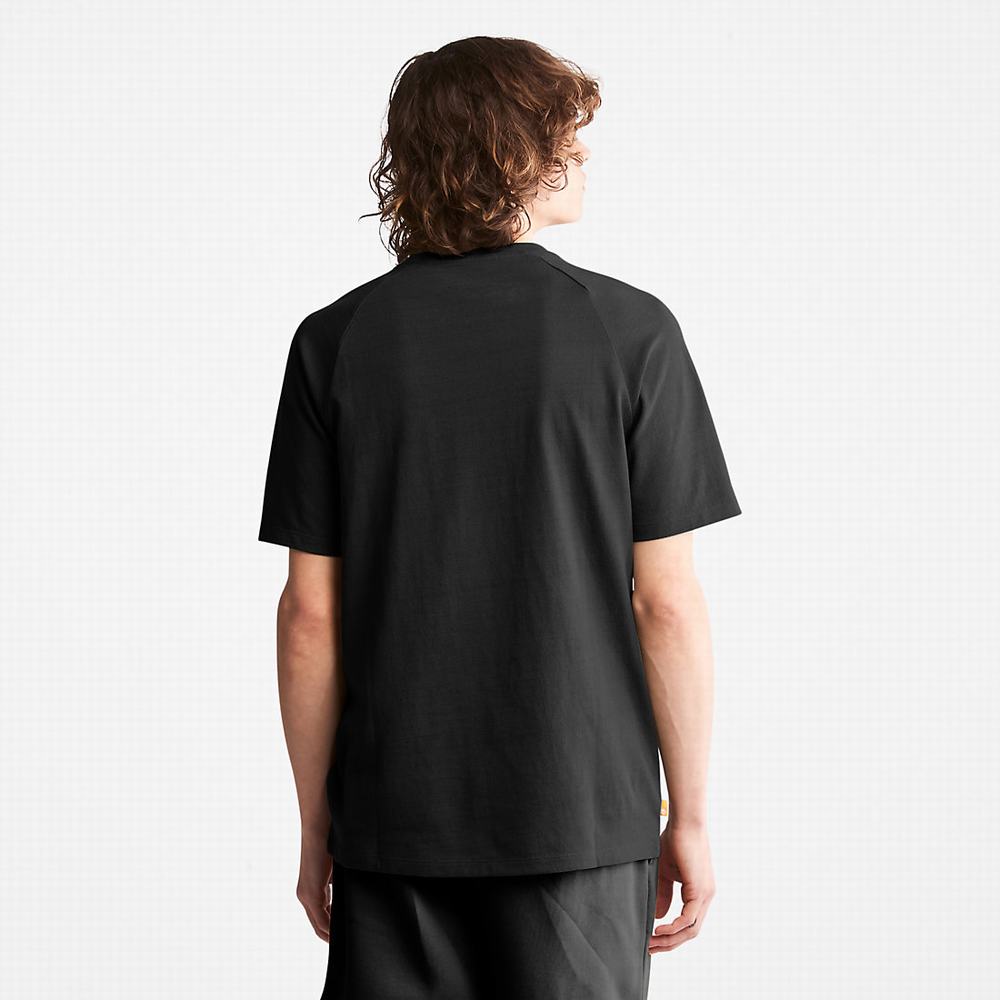 Dámské Tričko Timberland Heavyweight Logo T-Shirt Černé | TI37184-739