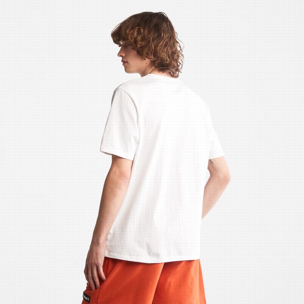 Dámské Tričko Timberland Heavyweight Logo T-Shirt Bílé | TI70139-375
