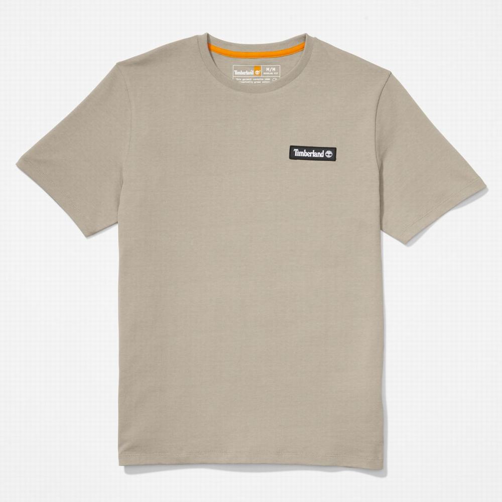Dámské Tričko Timberland Heavyweight Logo T-Shirt Taupe | TI85037-510