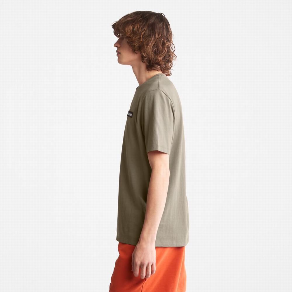 Dámské Tričko Timberland Heavyweight Logo T-Shirt Taupe | TI85037-510