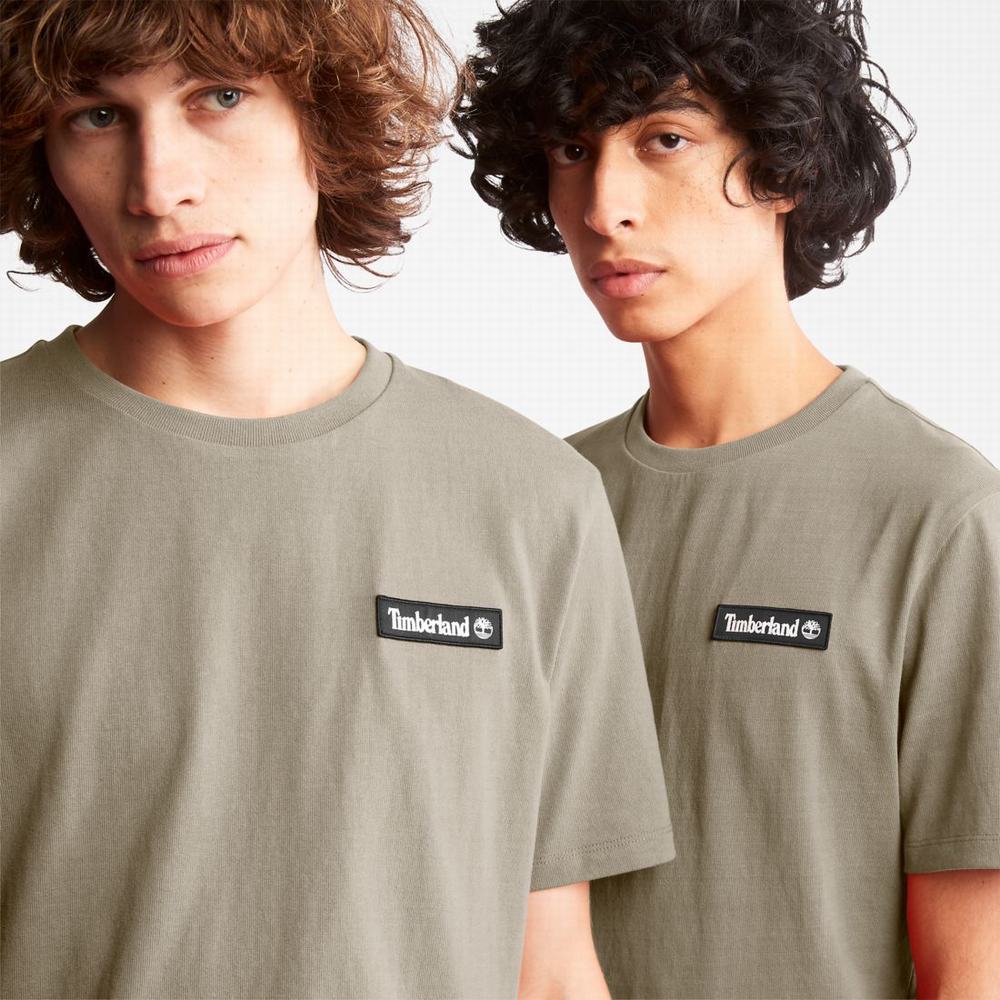Dámské Tričko Timberland Heavyweight Logo T-Shirt Taupe | TI85037-510