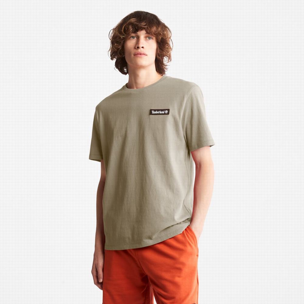 Dámské Tričko Timberland Heavyweight Logo T-Shirt Taupe | TI85037-510