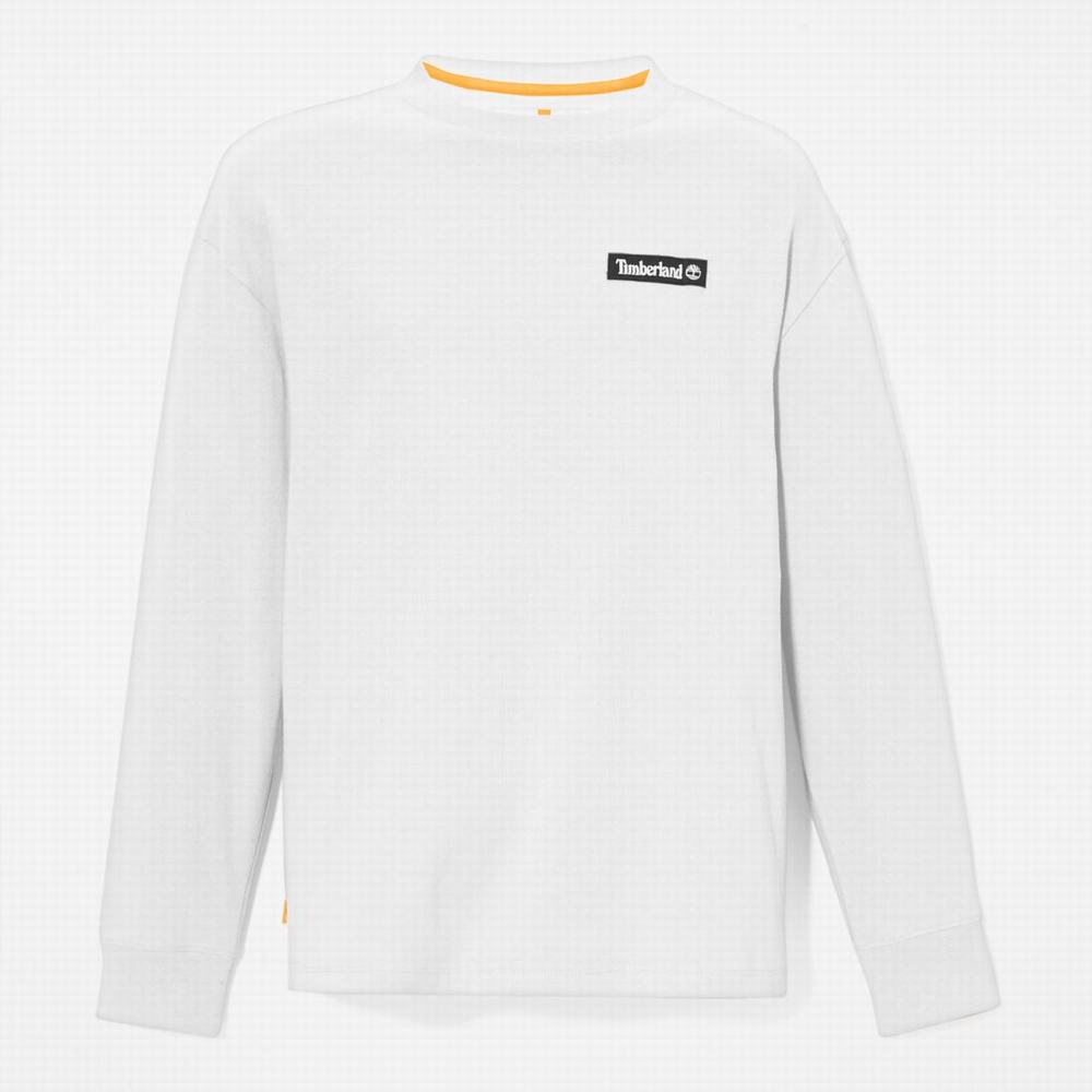 Dámské Tričko Timberland Heavyweight Long-Sleeve T-Shirt Bílé | TI32546-105