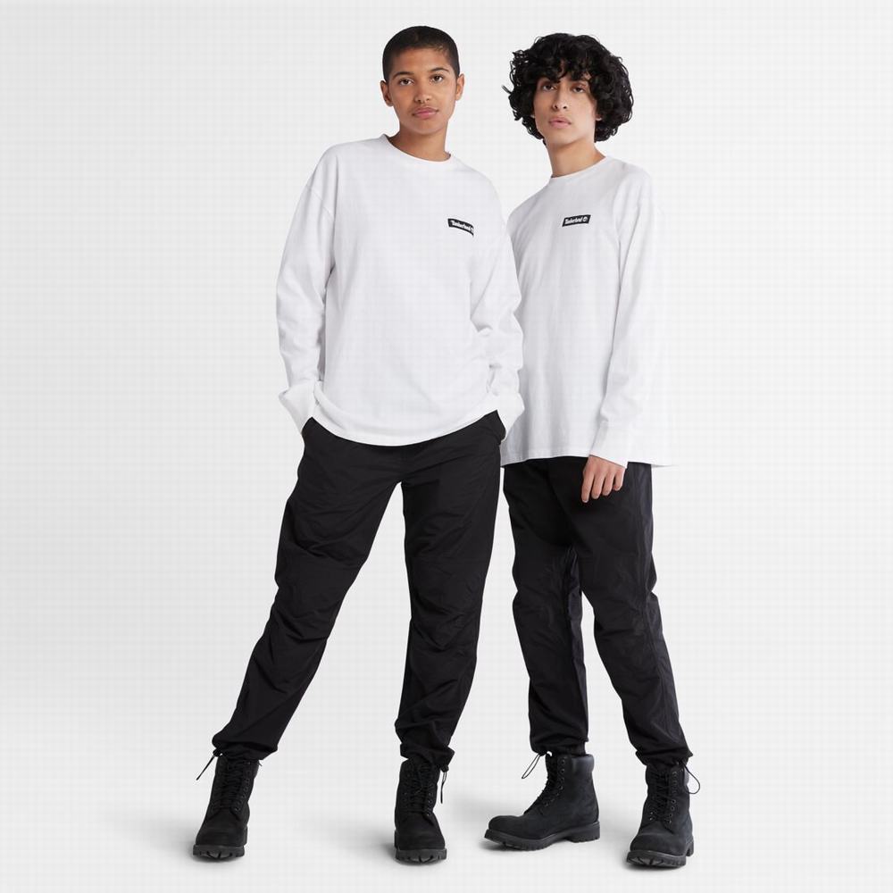 Dámské Tričko Timberland Heavyweight Long-Sleeve T-Shirt Bílé | TI32546-105