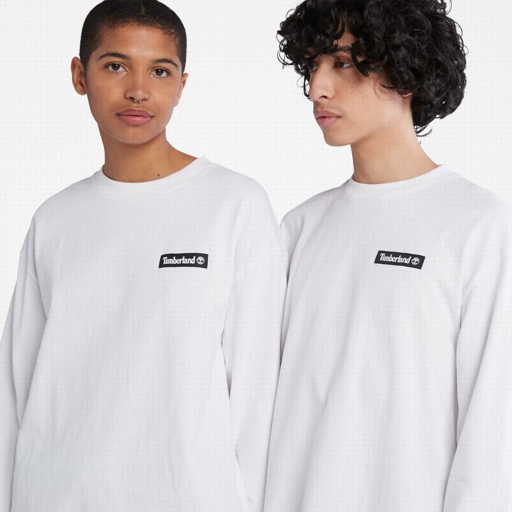 Dámské Tričko Timberland Heavyweight Long-Sleeve T-Shirt Bílé | TI32546-105