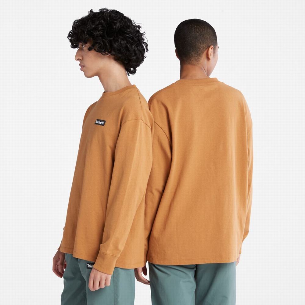 Dámské Tričko Timberland Heavyweight Long-Sleeve T-Shirt Hnědé | TI42596-509