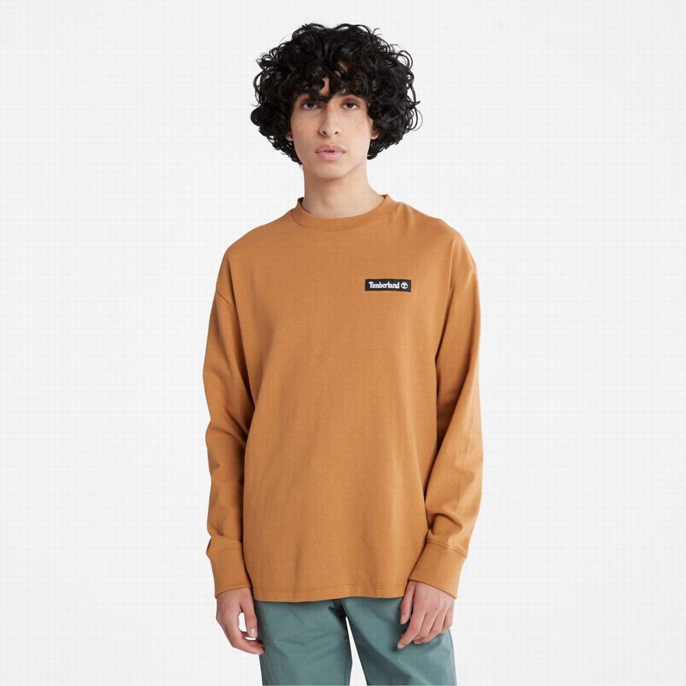 Dámské Tričko Timberland Heavyweight Long-Sleeve T-Shirt Hnědé | TI42596-509