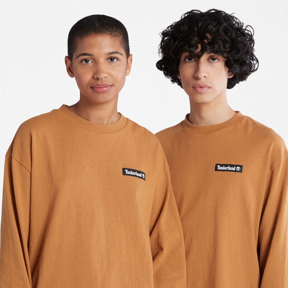 Dámské Tričko Timberland Heavyweight Long-Sleeve T-Shirt Hnědé | TI42596-509