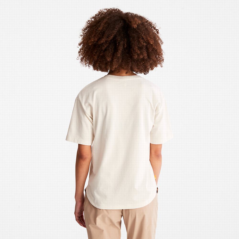 Dámské Tričko Timberland Logo Graphic T-Shirt Bílé | TI80542-905