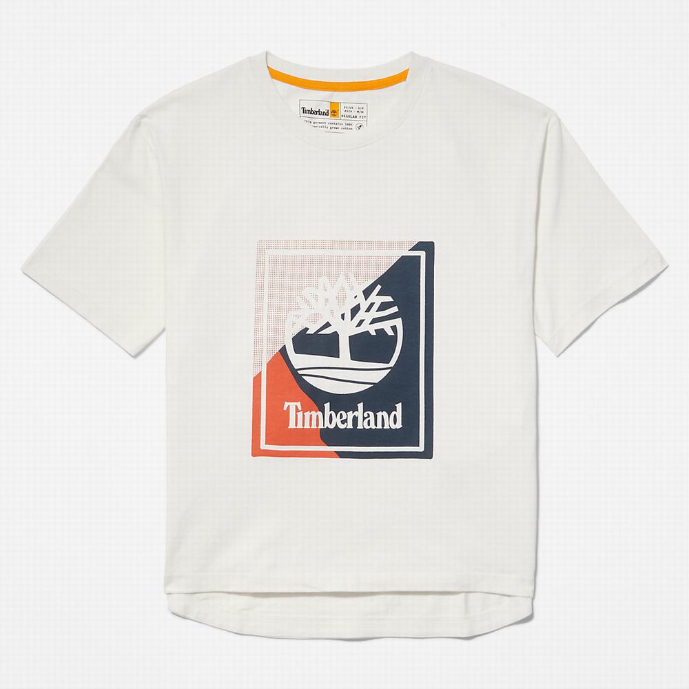 Dámské Tričko Timberland Logo Graphic T-Shirt Bílé | TI80542-905