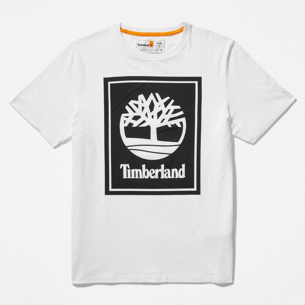 Dámské Tričko Timberland Logo T-Shirt Bílé Černé | TI92845-871