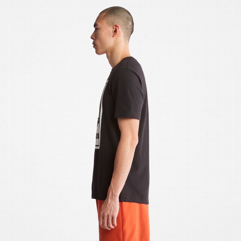 Dámské Tričko Timberland Logo T-Shirt Černé Bílé | TI75291-690