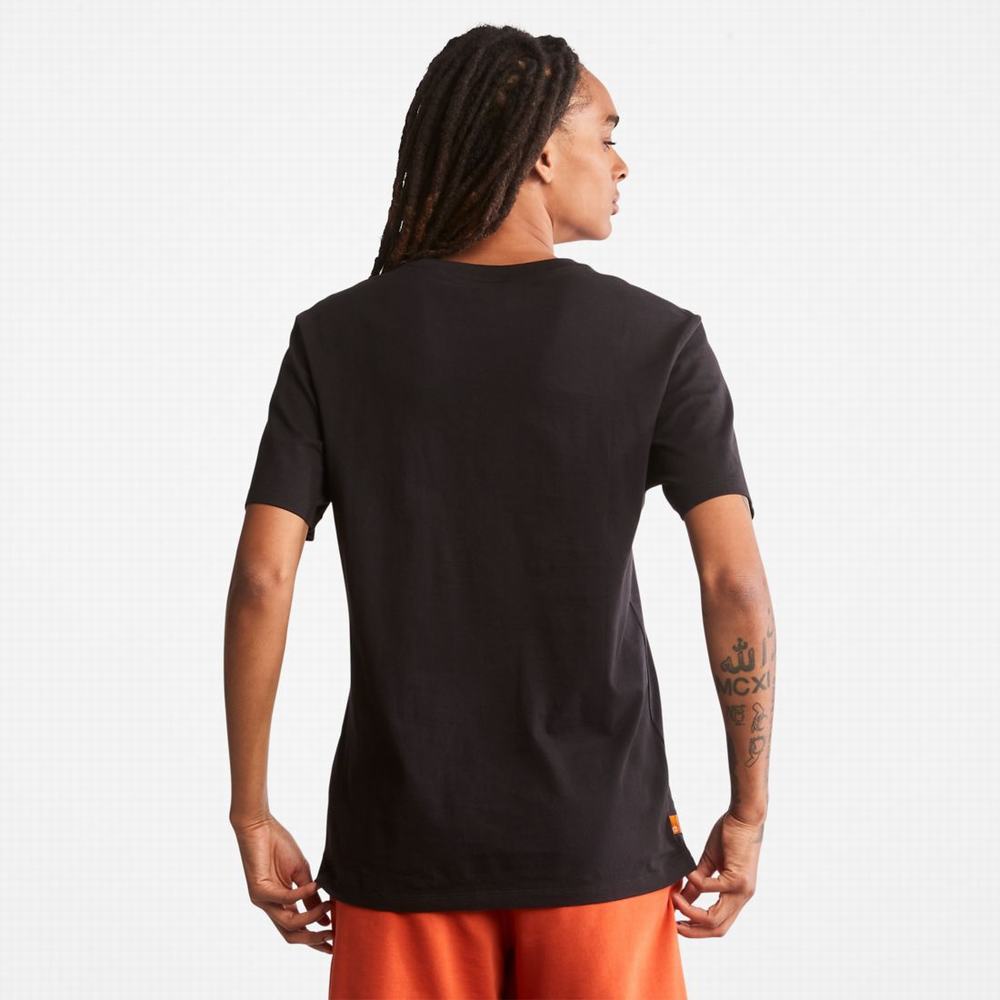Dámské Tričko Timberland Logo T-Shirt Černé Bílé | TI75291-690