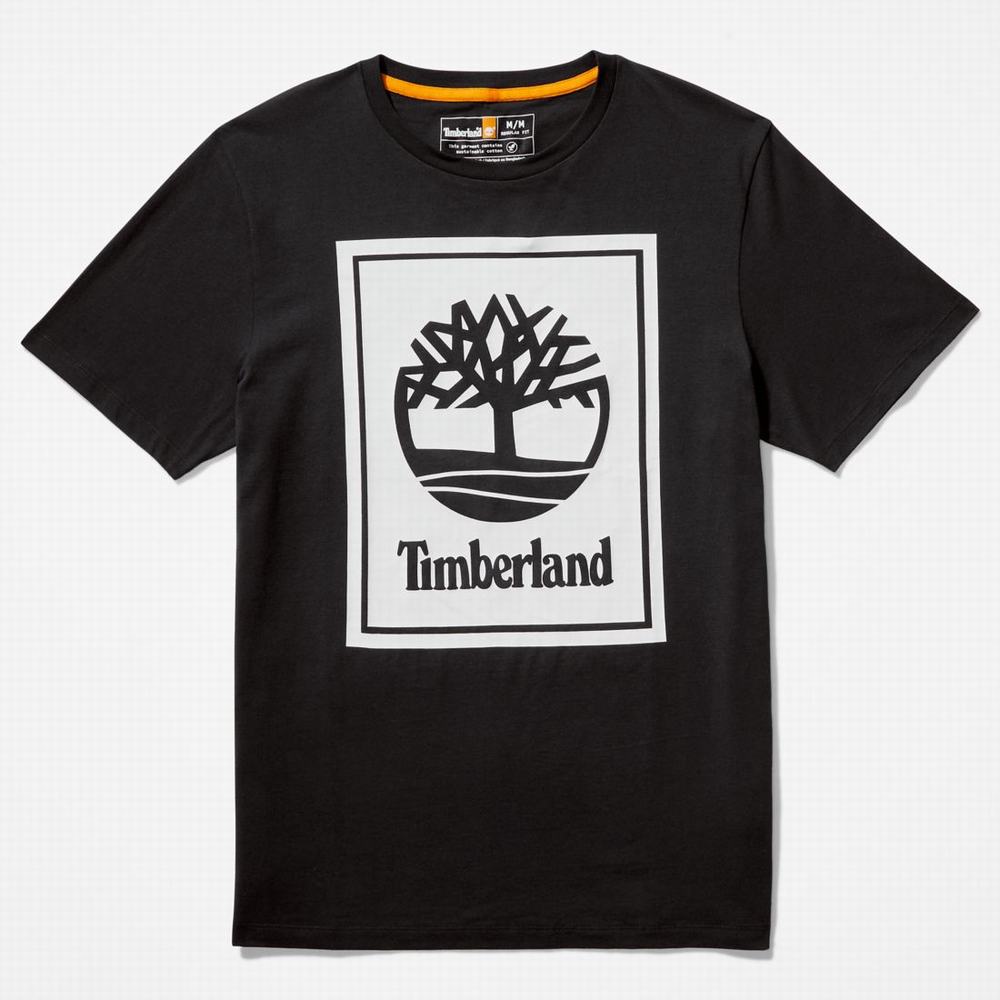 Dámské Tričko Timberland Logo T-Shirt Černé Bílé | TI75291-690