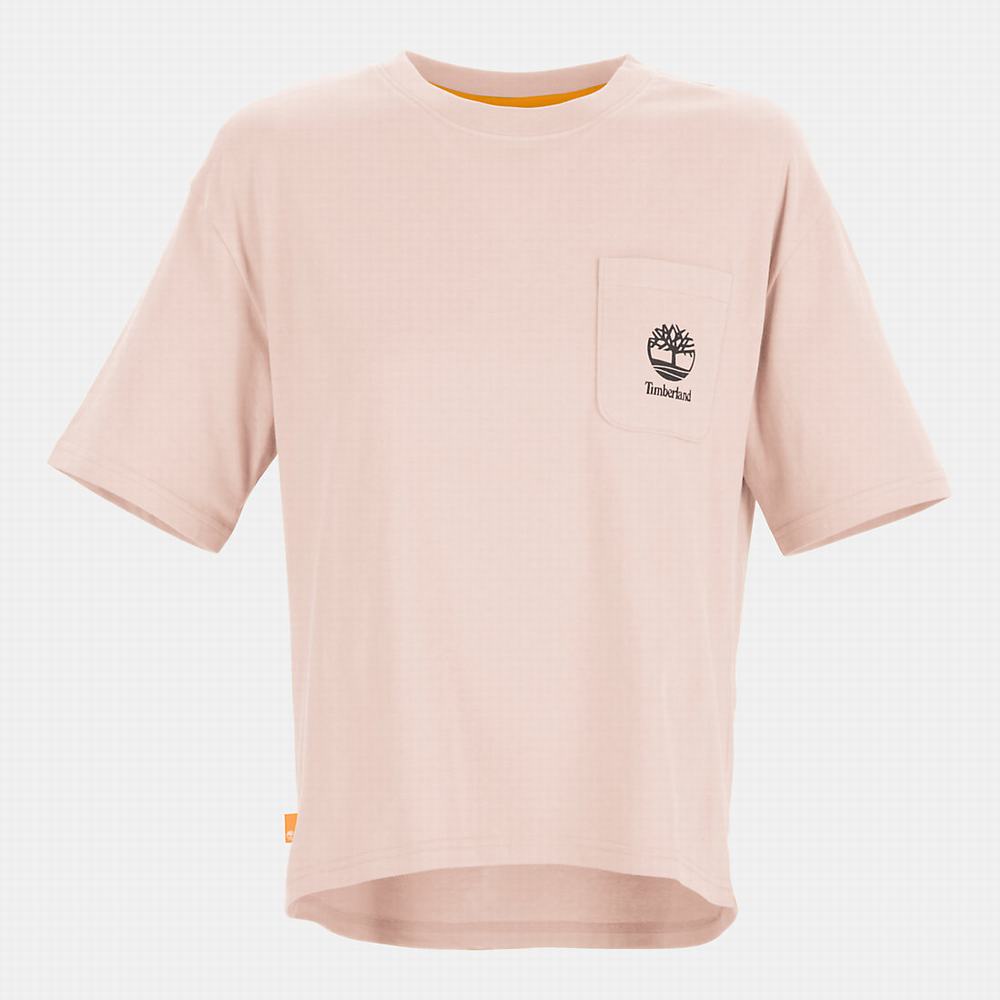 Dámské Tričko Timberland Logo-pocket T-Shirt Růžové | TI03291-745