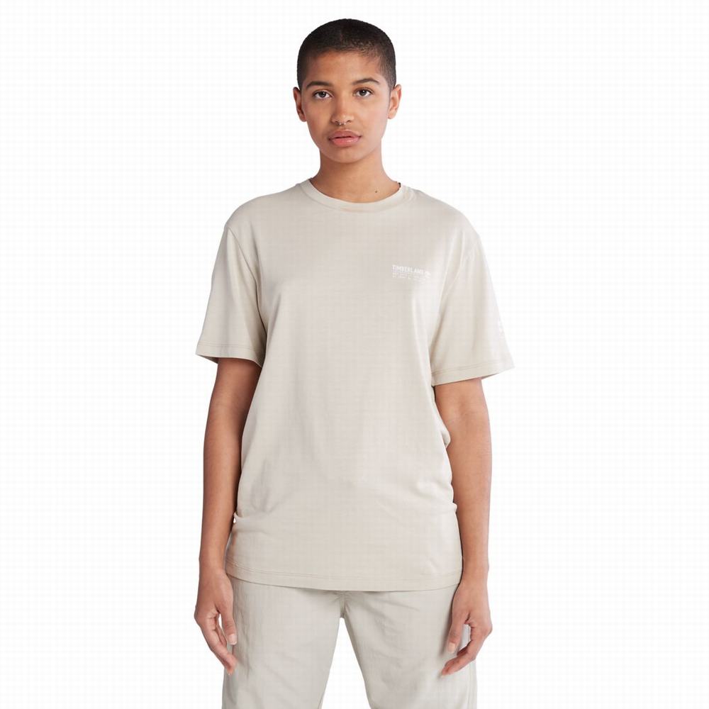 Dámské Tričko Timberland Luxe Pohodlí T-Shirt Taupe | TI54207-875