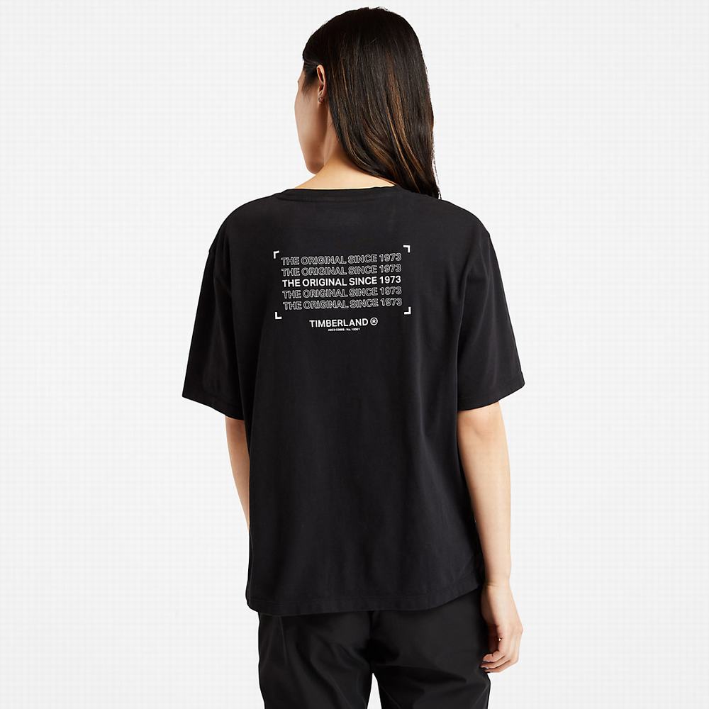 Dámské Tričko Timberland Organic Bavlněné Utility T-Shirt Černé | TI91028-963