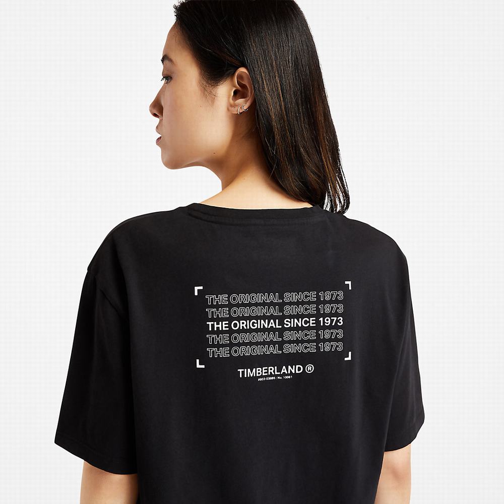 Dámské Tričko Timberland Organic Bavlněné Utility T-Shirt Černé | TI91028-963