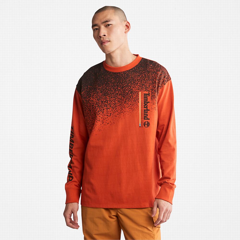 Dámské Tričko Timberland Outdoor Archive Long-sleeved Graphic T-Shirt Oranžové | TI05793-907