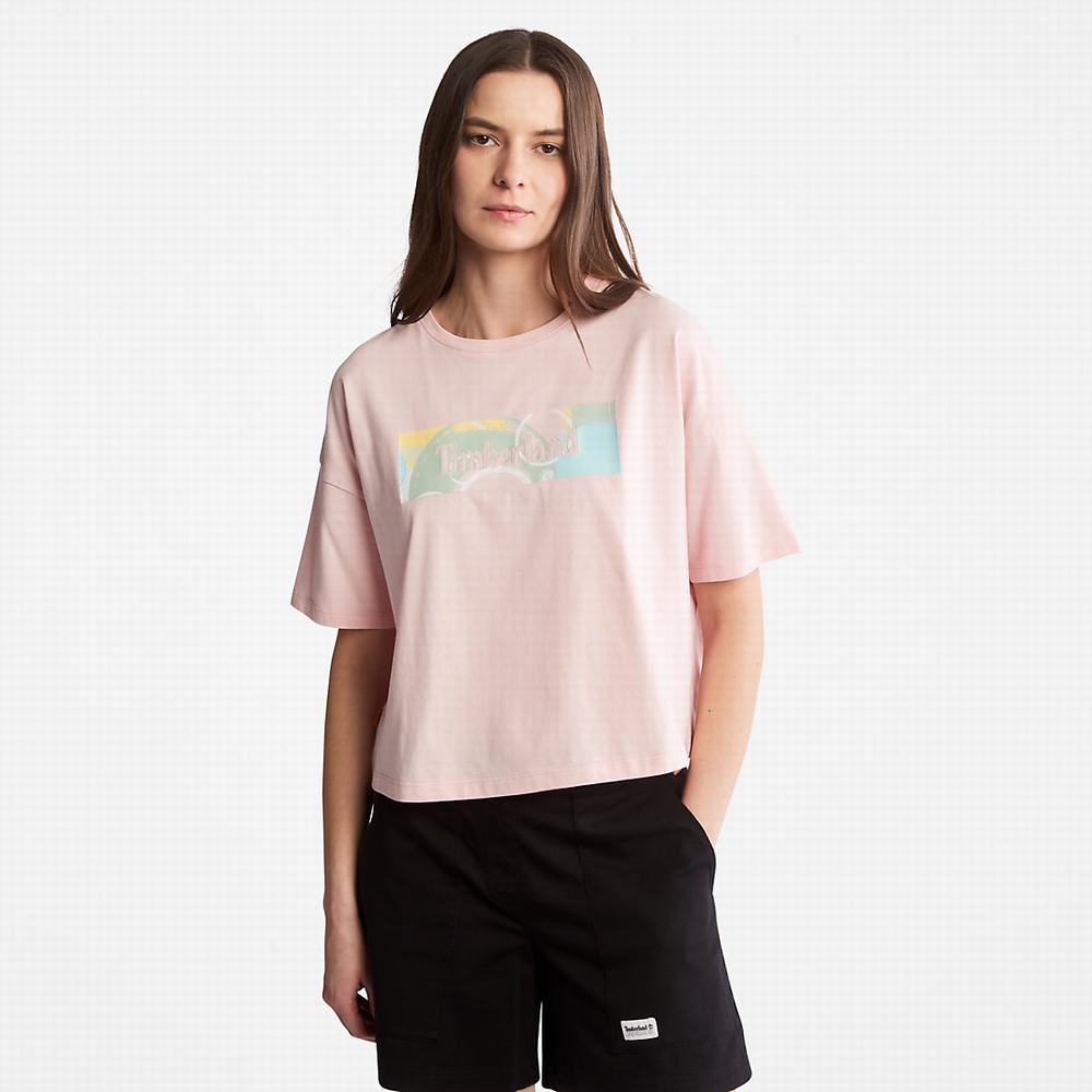 Dámské Tričko Timberland Pastel T-Shirt Růžové | TI38105-719