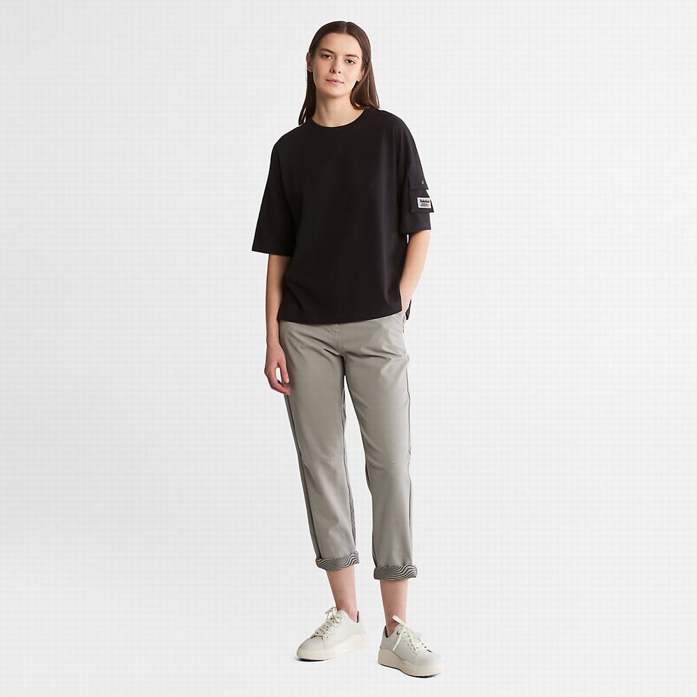 Dámské Tričko Timberland Progressive Utility Pocket T-Shirt Černé | TI29763-827