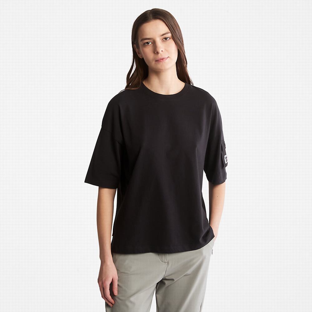 Dámské Tričko Timberland Progressive Utility Pocket T-Shirt Černé | TI29763-827