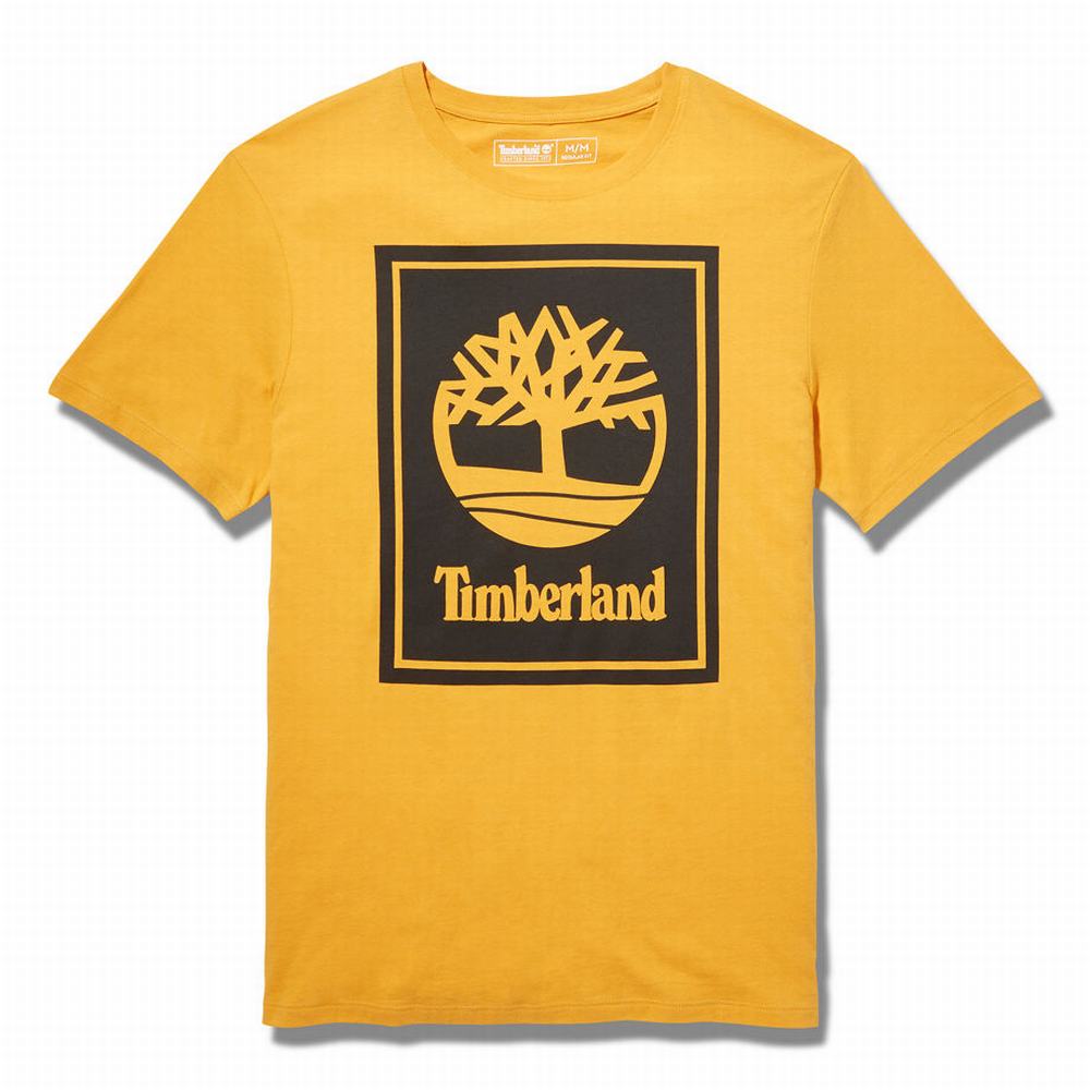 Dámské Tričko Timberland Stack Logo T-Shirt Oranžové | TI08543-872