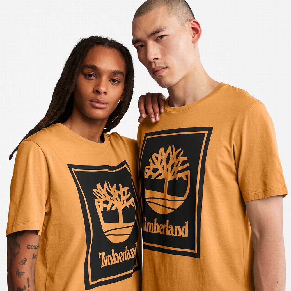 Dámské Tričko Timberland Stack Logo T-Shirt Žluté | TI09237-837